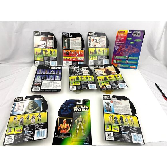 Lot of 10 Star Wars 1990s Power Of The Force Kenner Action Figures Micro Machine - Picture 3 of 12